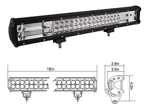 Barra Led Exploradora Bicolor Alta Potencia 45 Cm - 18 In