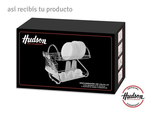 Imagen 7 de 9 de Secaplatos Escurridor Acero Hudson 2 Pisos Con Bandeja