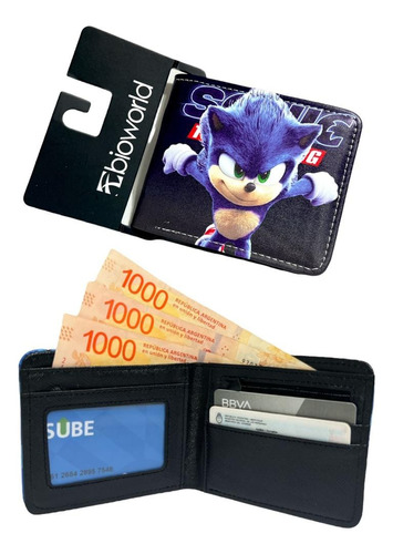 Sonic The Hedgehog Billetera Con Monedero Importada