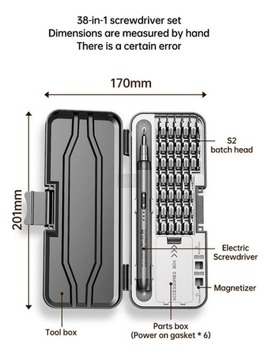 Juego De Destornilladores Eléctricos Precision Power Tool Ki