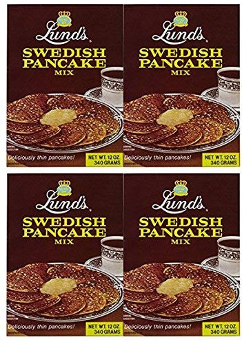 Lunds Swedish Pancake Mix - 12 Oz (paquete De 4)