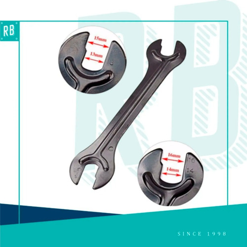 Imagen 2 de 10 de Par Llaves Conos Bicicleta 13/14/15/16mm - Racer Bikes