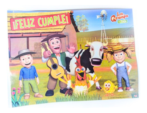 Afiche Granja De Zenon Cumpleaños Infantil Cartel