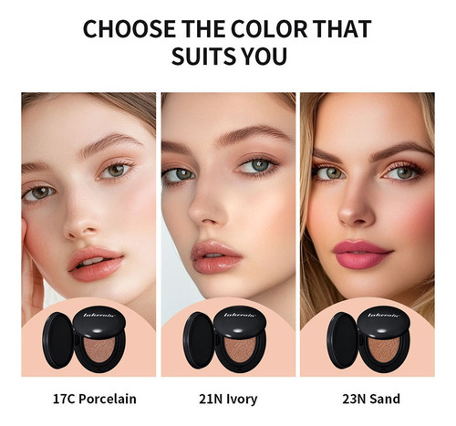 Gj Base De Maquillaje Con Colchón De Aire De Concha Negra