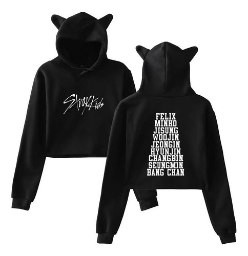 Stay Sudadera Con Capucha Kpop Stray Kids Tops Cortos