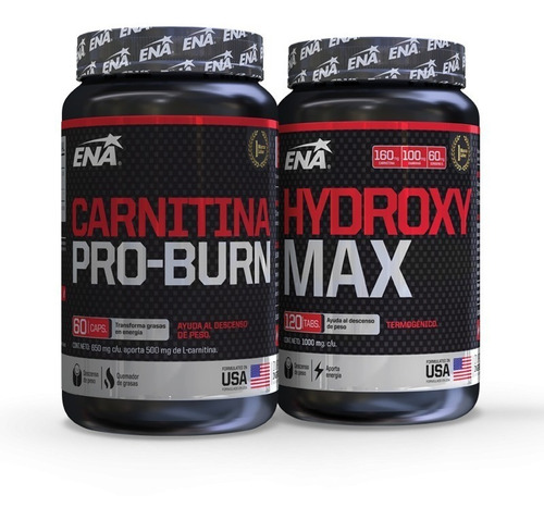 Combo Hydroxy Max + Carnitina Quemador Grasa + Dieta