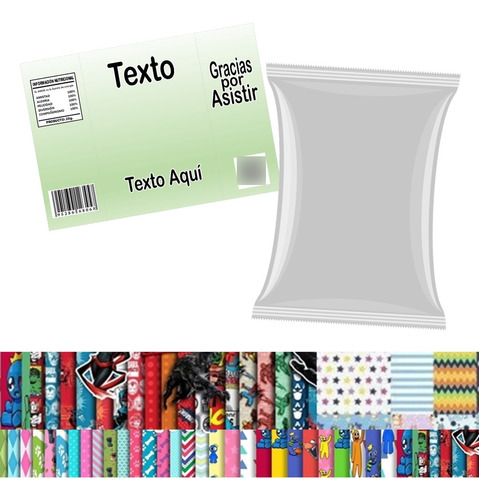 Molde Chip Bag Editable + 5000 Papeles Y Cliparts Infantiles