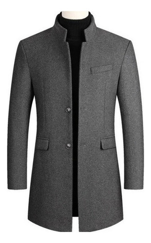 Gabardina De Lana Para Hombre Para Otoño E Invierno, Gruesa