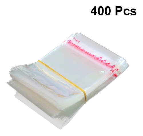 400 Bolsas Opp Transparentes Autoadhesivas De 6 X 8 Cm Con E