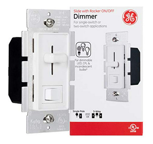 Ge 18027 Dimmer Con Luz Deslizante, Interruptor