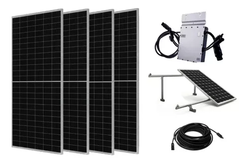 Kit 4 Paneles Solar 455w + 1 Microinver 1500w/220v + Estruc.