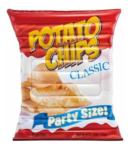 Imagem 3 de 4 de Boia Colchão Inflável Formato Batata Chips Gigante 178x140cm