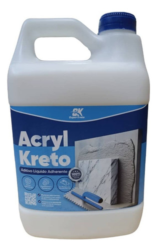 Acrylkreto Aditivo Adherente Imperm P/mortero Gl Super Kreto