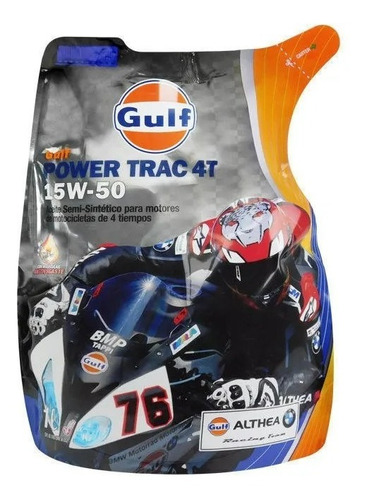 Aceite Gulf Power Trac 4t 15w-50 Semi-sintético Motos Liber