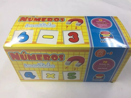 Imagen 2 de 4 de Numeros Imantados Magneticos Madera Banquito