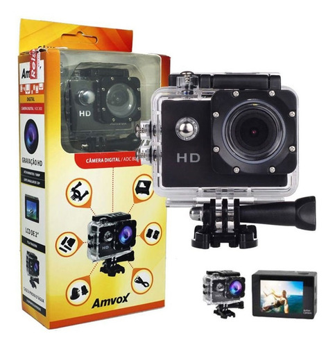 Filmadora Hd 1080p Câmera Digital 5mp Esporte Capacete Mergu