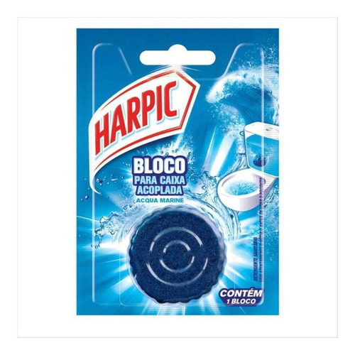 Limpador Sanitário Bloco P Caixa Acoplada Harpic Marine 50g