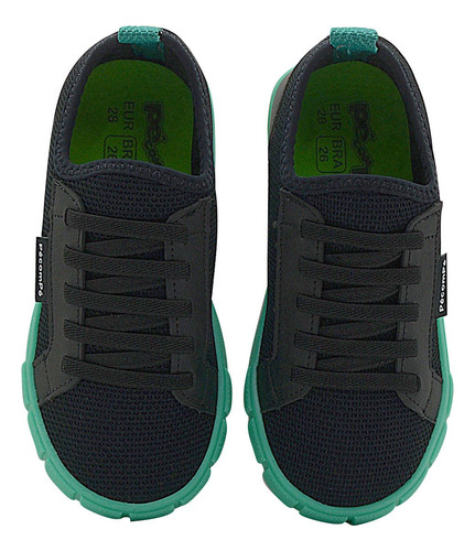 Tênis Pé Com Pé Preto/verde - Estilo Moderno