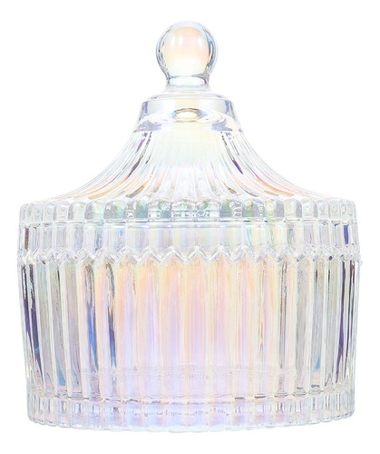 Vaso De Manicura Transparente Con Tapa De Vidrio