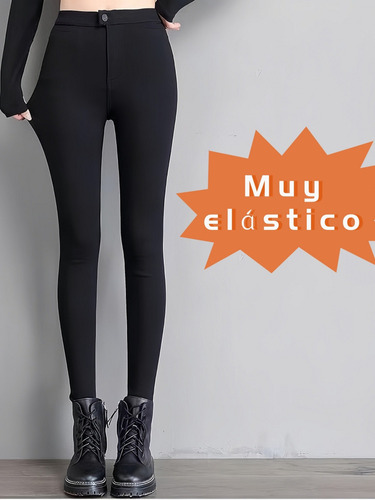 Pantalones Elásticos Ajustados Negros Para Mujeres Vaqueros