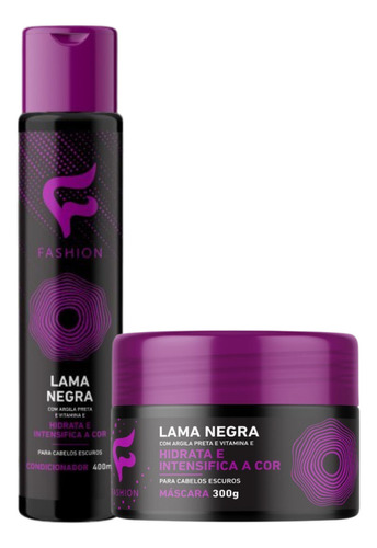  Kit Condicionador 400ml + Máscara 300g Lama Negra