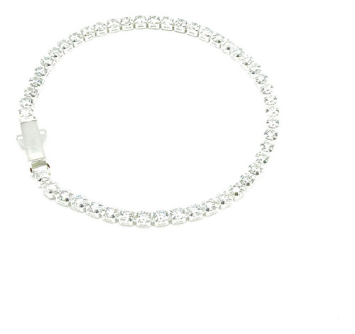 Pulsera Carmín Amy De Plata 925 Con Zirconias Blancas Ss