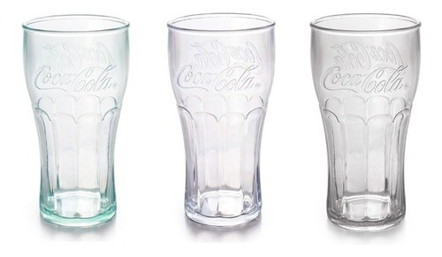 Coleção 3 Copos Da Coca-cola Cristal Plasútil De Plástico