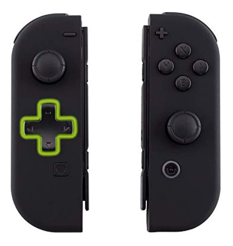 Carcasa Del Controlador De Mano Joycon Negro De Tacto Suave