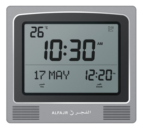 Alfajr Reloj Oracion Automatico Pared Mesa Cuadrado Cw-15