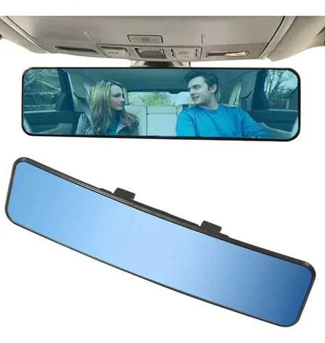 Espejo Retrovisor Panorámico Azul De Ajuste Universal, 30 Cm