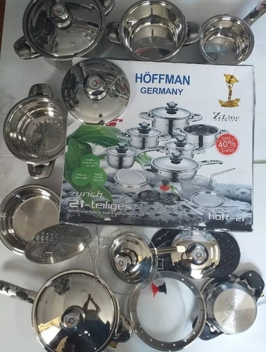 Imagen 3 de 7 de Ollas Hoffman Germany 21 Pzs Acero Quirúrgico Nuevas Oferton