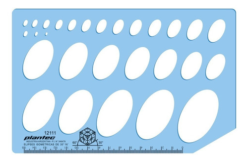 Plantilla Plantec Elipses Isométricas  35º 16´ ( 2111 )