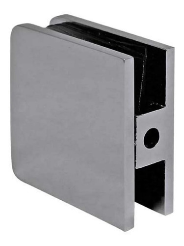 Clip Conector Cuadrado Muro Vidrio Fijo De Acero Inox (2pzs)