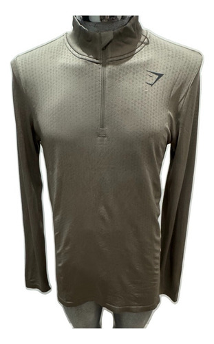 Gymshark Sport Seamless 1/4 Zip - Linen Brown/camo Brown