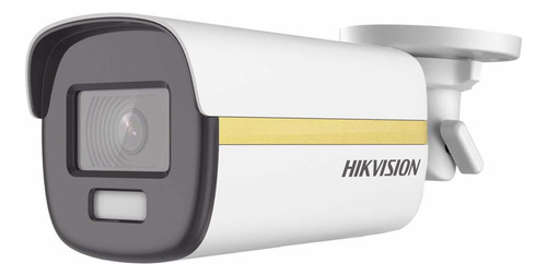 Hikvision Cámara de Seguridad Metalica Tipo Bala TURBOHD 4K - 8MP Vision Nocturna A Color 24/7 Proteccion IP67 Para Uso Exterior Con 40mts. de Luz Blanca Modelo DS-2CE12UF3T-E