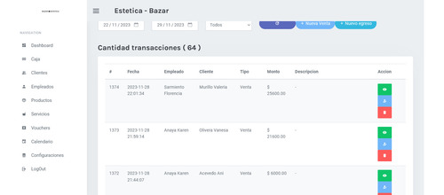 Sistema Centros Estetica Calendario Clientes Reportes Stock