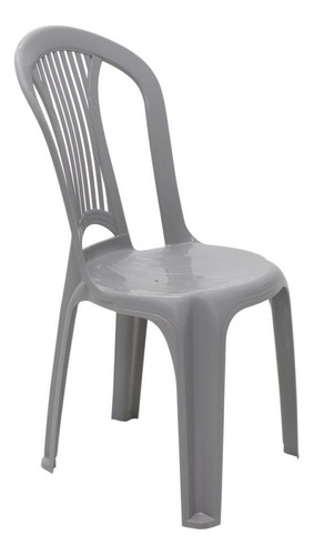 Cadeira Plástica Cinza Basic - Bistrô Atlântida Tramontina