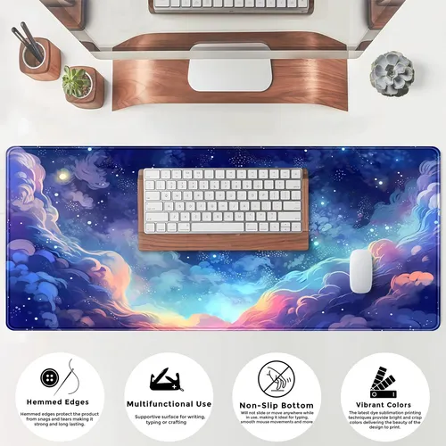 Mat De Escritorio De Espacio De Anime Pastel Nebulosa Vista