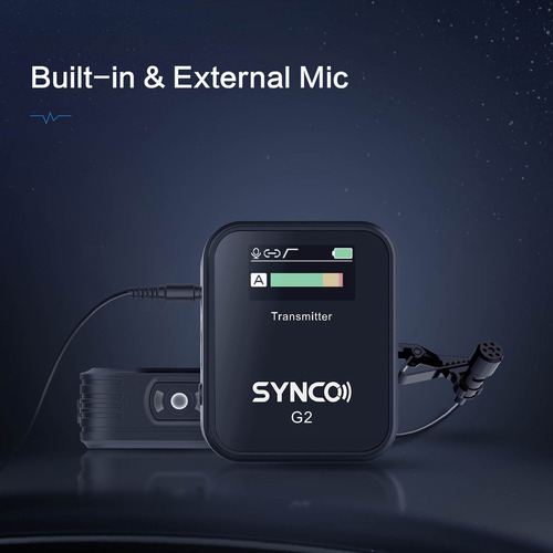 Micrófonos Synco G2 A2 Solapa Omnidireccional Color Negro Negro