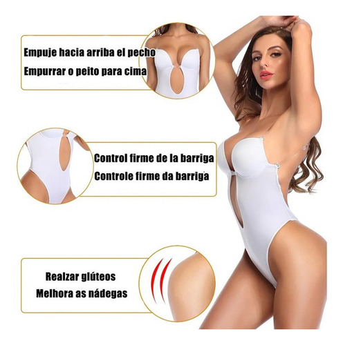 Cuerpo Sin Espalda Para Mujer, Sujetador Con Escote En U Par