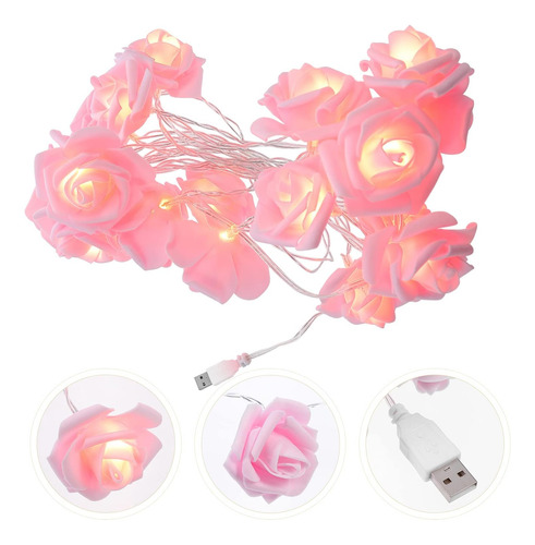 Vosarea 3 Metros Led Led Led Rose Lughtes Usb Luces De Luces