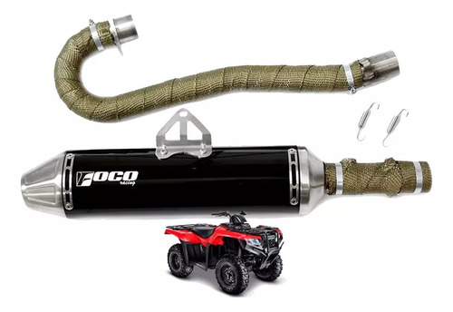 Escapamento Completo Fourtrax 420 2014/2023 Foco Racing