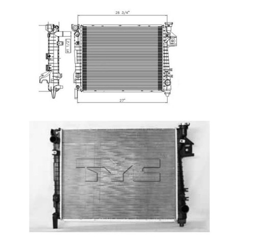 Radiador Dodge Ram 5.7 L 2003-2008