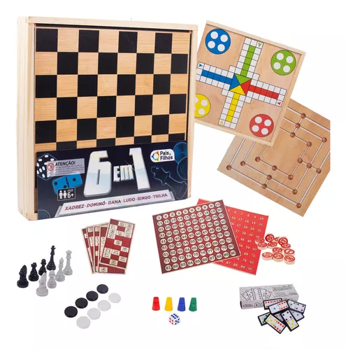 Jogo De Mesa Tabuleiro Dama Ludo Trilha Brinquedo Divertido