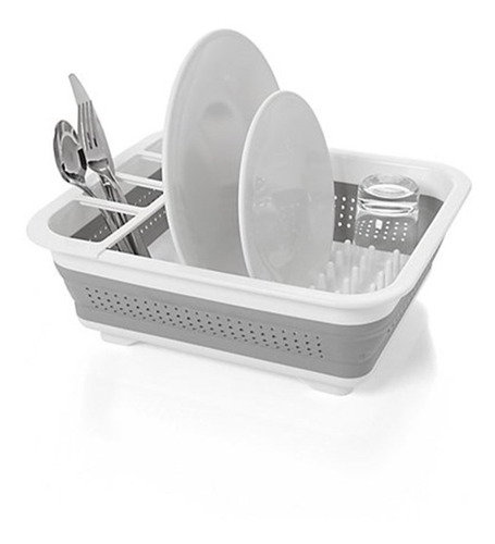 Set Escurridor Plegable Secaplatos + Enrollable Bacha Frutas