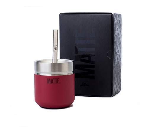 Nuevo Matte Ds Pro Scarlet + Bombilla 100% Acero Inoxidable