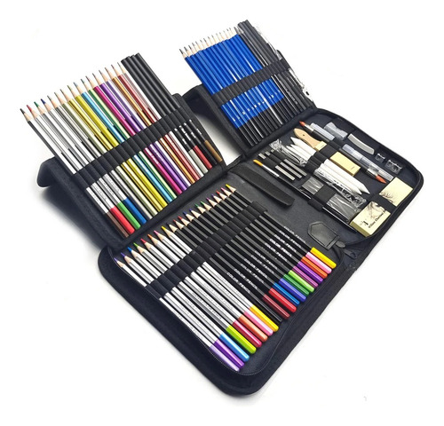 Kit 83 Lápices De Arte Profesionales Arte Para Bocetos Color Del Trazo