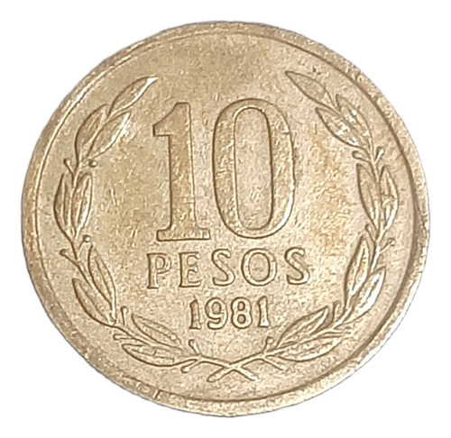 Moneda Chilena De 10 Pesos Distintos Años Década De Los 80s