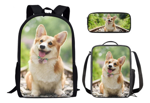 . Mochila Escolar Estampada Corgi Amazon Hot Sale For