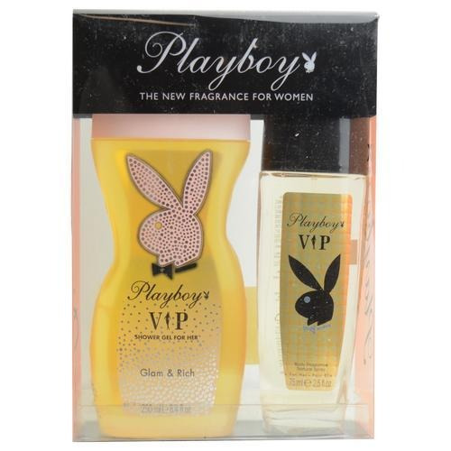 Playboy Vip Por Playboy Set Gel De Ducha 8.4 Oz Y El Cuerpo